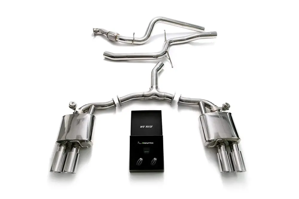 Armytrix Stainless Steel Valvetronic Catback Exhaust System Quad Chrome Tips Audi A5 | A5 Sportback 2.0 Tfsi B9 2016-2020 1