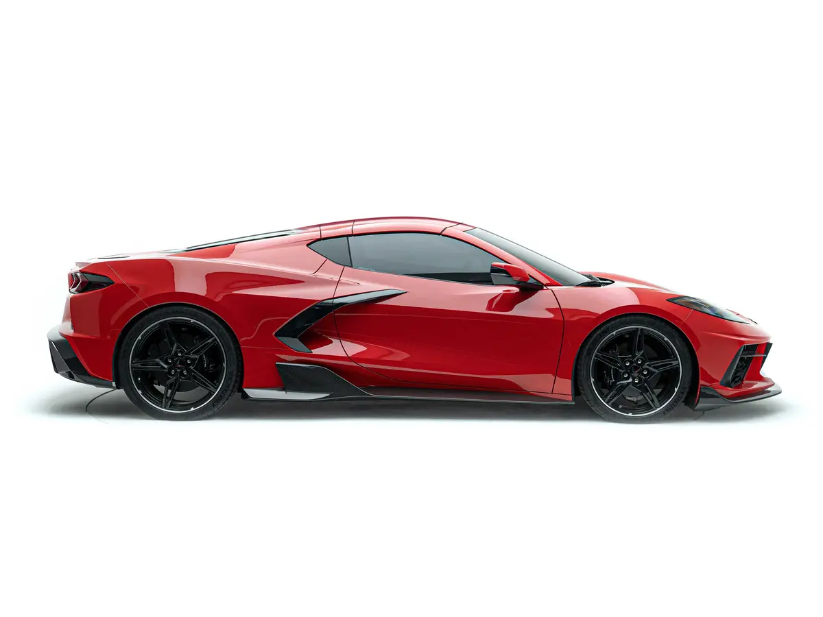 Corvette C8 Prepreg Carbon Fiber Side Skirts 1