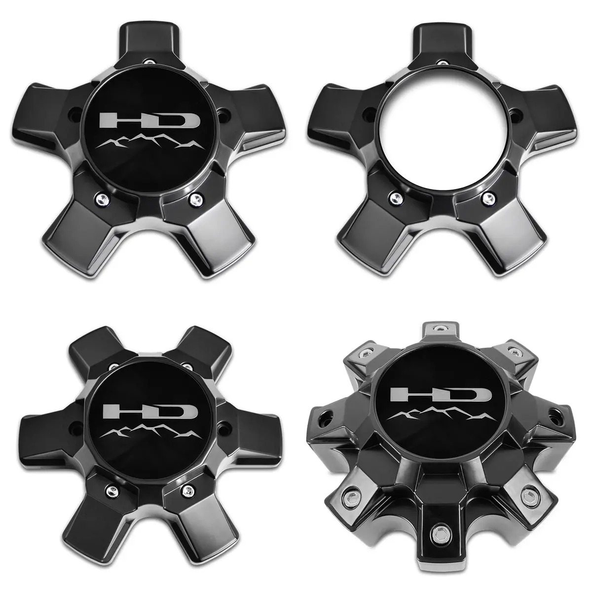 Hd Off-Road - Satin Black V2 Hybrid Off-Road Truck Wheel Caps 1
