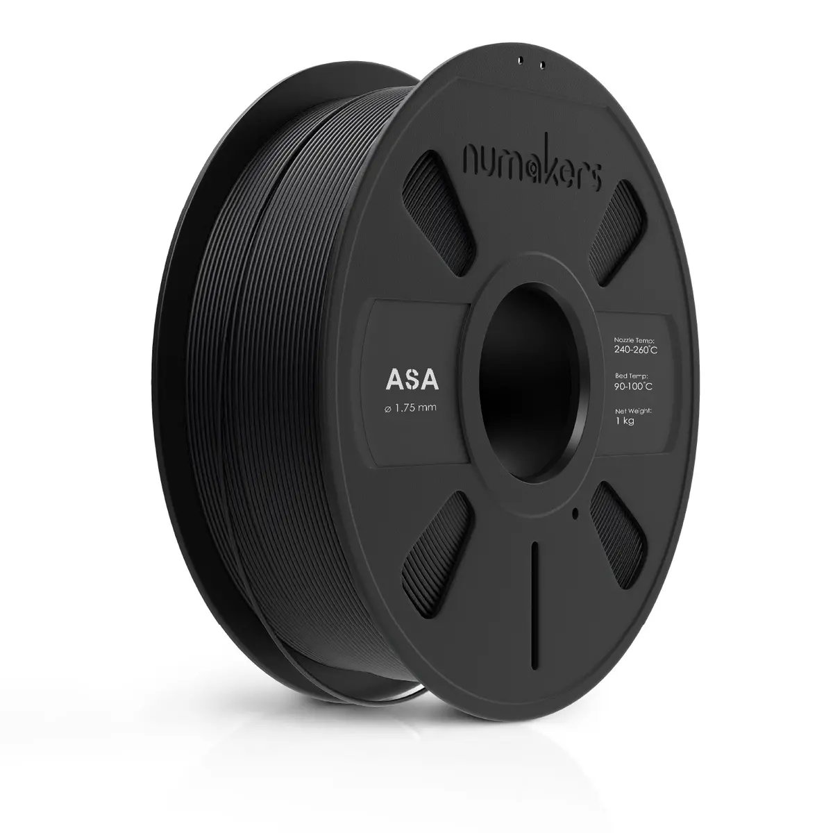 Numakers Asa Filament- Pitch Black - 1.75 Mm / 1 Kg 1