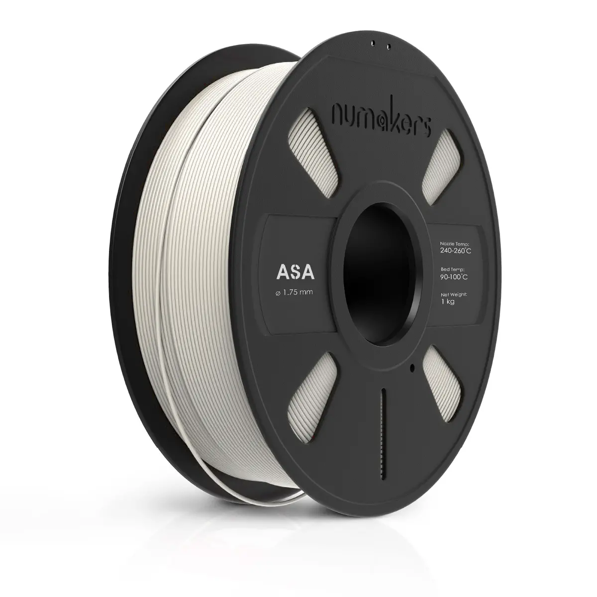 Numakers Asa Filament- Pure White - 1.75 Mm / 1 Kg 1