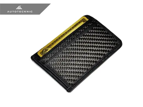 Autotecknic Carbon Fiber Leather Bill Card Holder 2