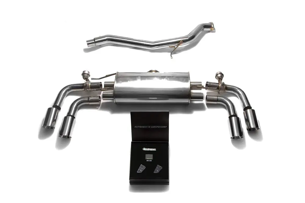 Armytrix Stainless Steel Valvetronic Catback Exhaust System Quad Chrome Silver Tips Audi Tt | Tts Quattro Mk2 8J 2007-2014 1