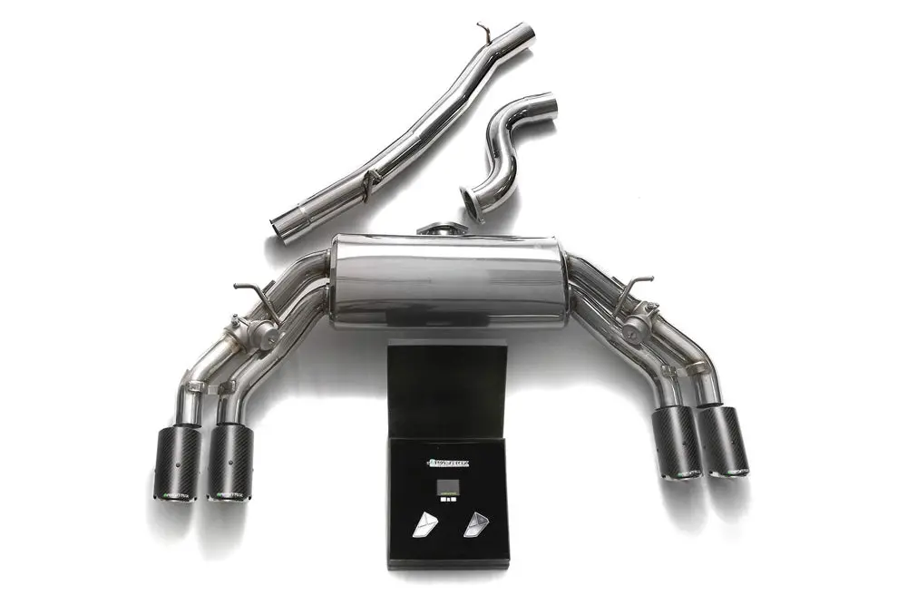 Armytrix Stainless Steel Valvetronic Catback Exhaust System Quad Carbon Tips Audi Tts Quattro Mk3 8S 2.0 Tfsi 2015-2020 1