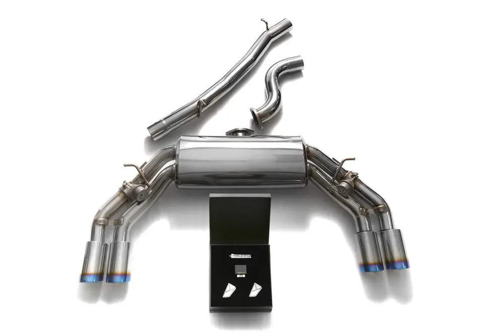 Armytrix Stainless Steel Valvetronic Catback Exhaust System Quad Blue Coated Tips Audi Tts Quattro Mk3 8S 2.0 Tfsi 2015-2020 1