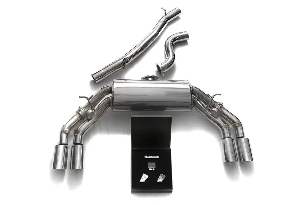 Armytrix Stainless Steel Valvetronic Catback Exhaust System Quad Chrome Tips Audi Tts Quattro Mk3 8S 2.0 Tfsi 2015-2020 1