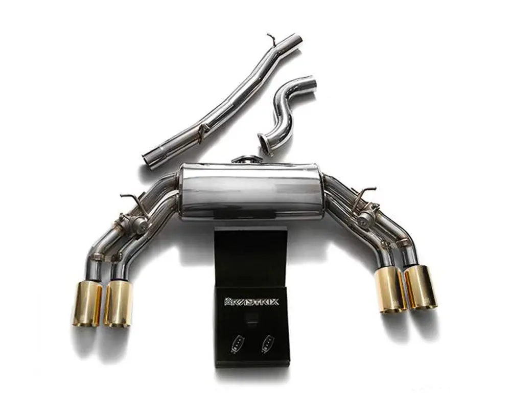 Armytrix Stainless Steel Valvetronic Catback Exhaust System Quad Gold Tips Audi Tts Quattro Mk3 8S 2.0 Tfsi 2015-2020 1