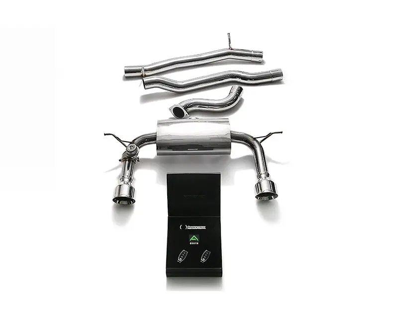 Armytrix Stainless Steel Valvetronic Catback Exhaust System Dual Chrome Silver Tips Audi Tts Quattro Mk3 8S 2.0 Tfsi 2015-2020 1