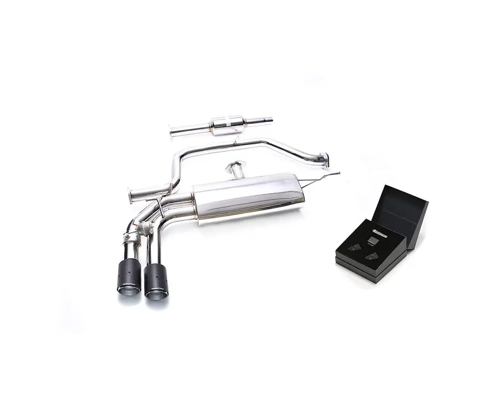 Armytrix Stainless Steel Valvetronic Exhaust System Dual Carbon Tips Audi A3 Sportback 8V 2013-2018 1