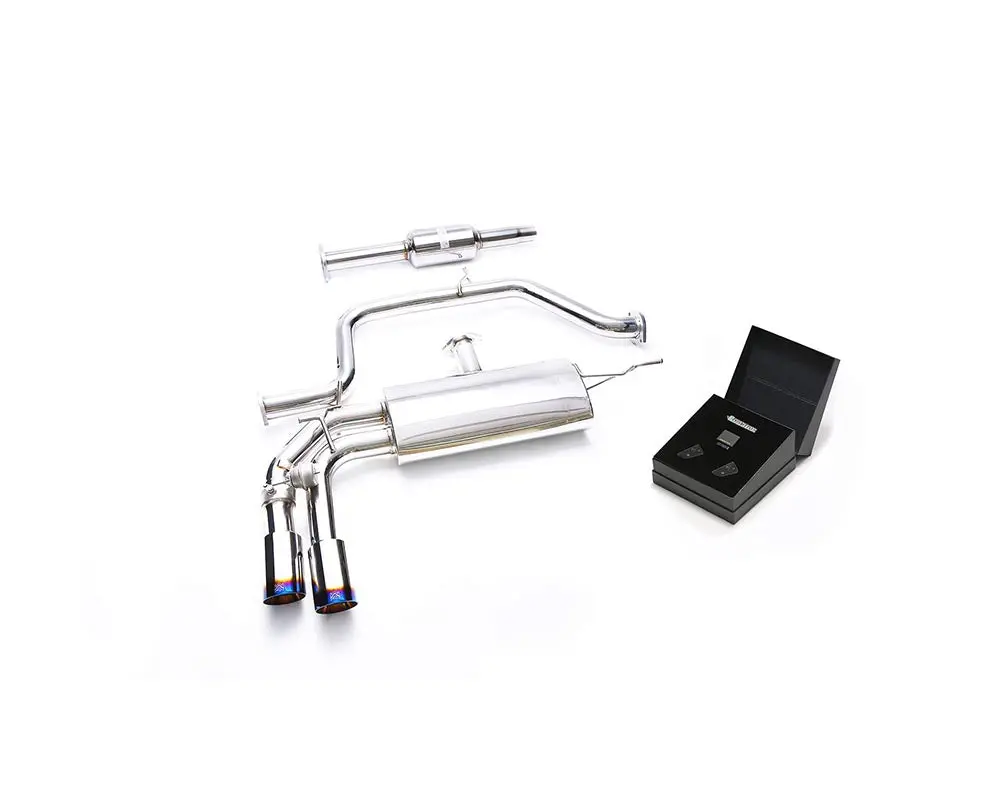 Armytrix Stainless Steel Valvetronic Exhaust System Dual Blue Coated Tips Audi A3 Sportback 8V 2013-2018 1