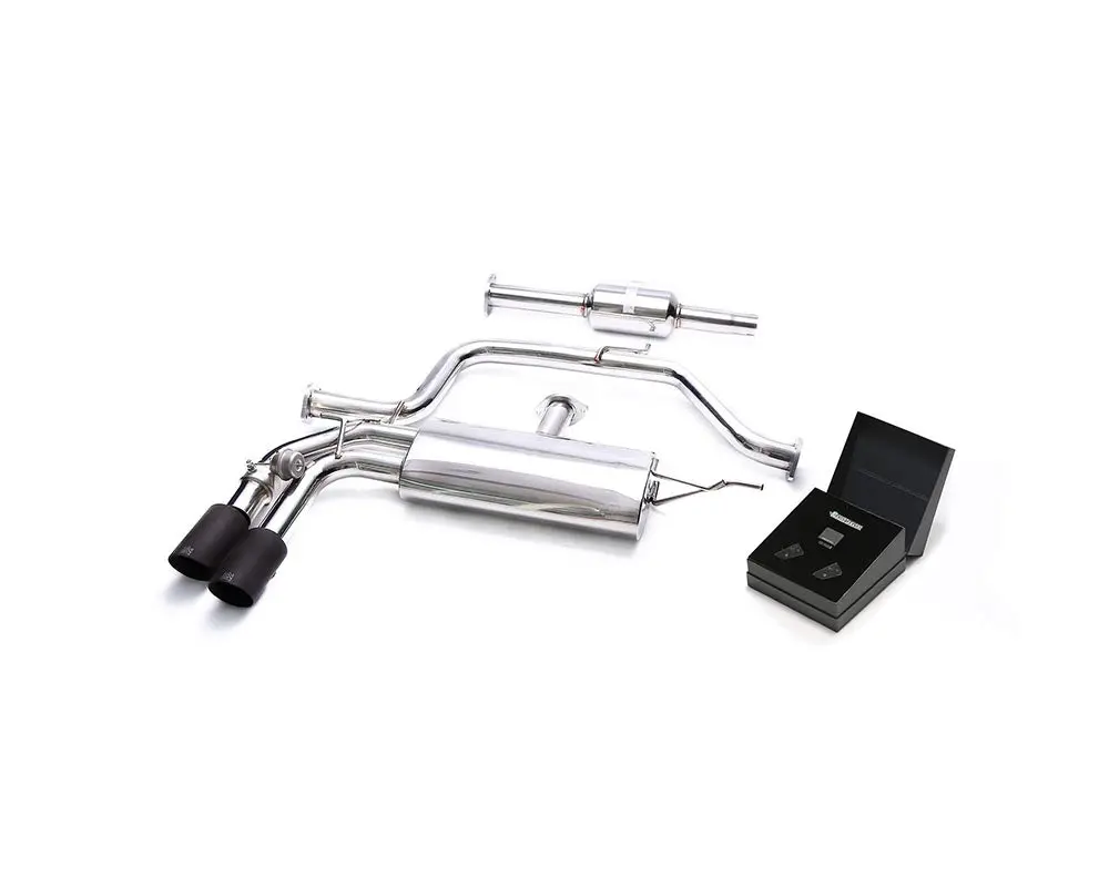 Armytrix Stainless Steel Valvetronic Exhaust System Dual Matte Black Tips Audi A3 Sportback 8V 2013-2018 1