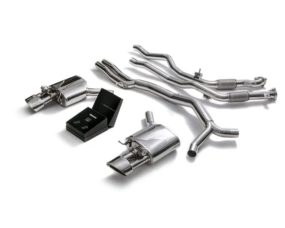 Armytrix Stainless Steel Valvetronic Catback Exhaust System Dual Chrome Silver Tips Audi Rs4 B9 | Rs5 B9 2.9 V6 Turbo 2017-2020 1
