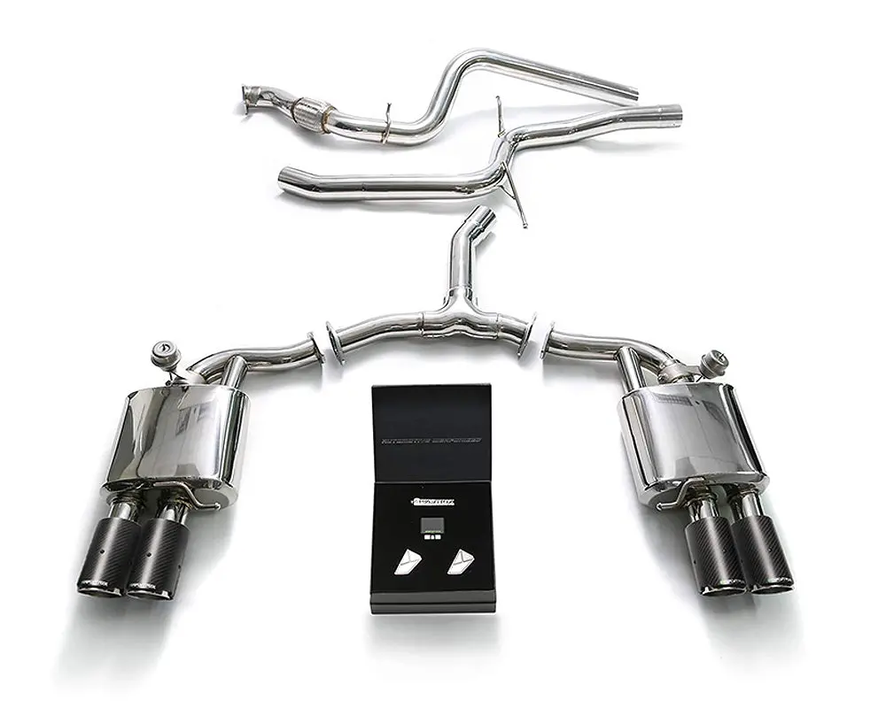 Armytrix Stainless Steel Valvetronic Catback Exhaust System Quad Carbon Tips Audi A5 | A5 Sportback 2.0 Tfsi B9 2016-2020 1