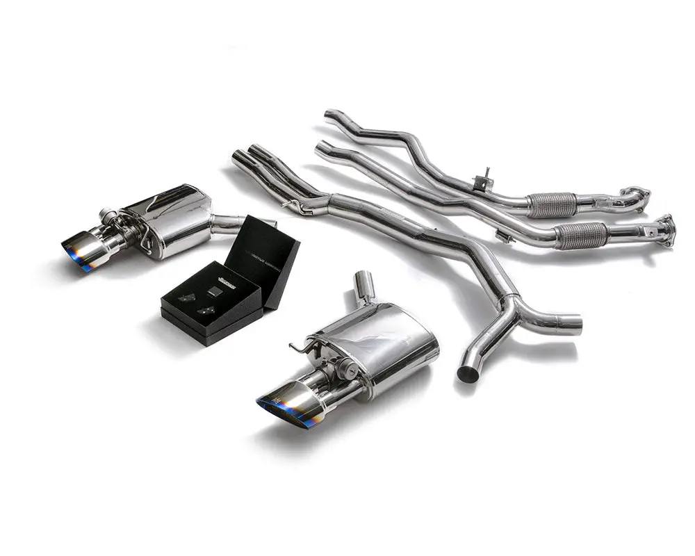 Armytrix Stainless Steel Valvetronic Catback Exhaust System Dual Blue Coated Tips Audi Rs5 B9 Coupe 2.9 V6 Turbo 2017-2020 1