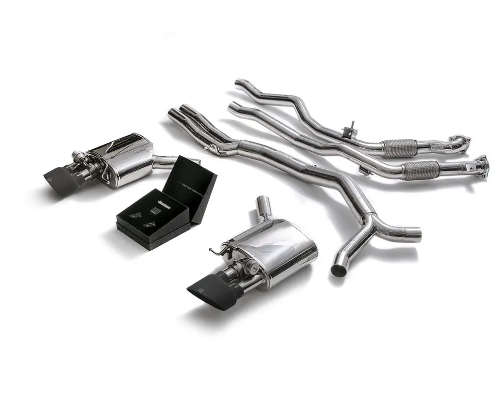 Armytrix Stainless Steel Valvetronic Catback Exhaust System Dual Matte Black Tips Audi Rs5 B9 Coupe 2.9 V6 Turbo 2017-2020 1