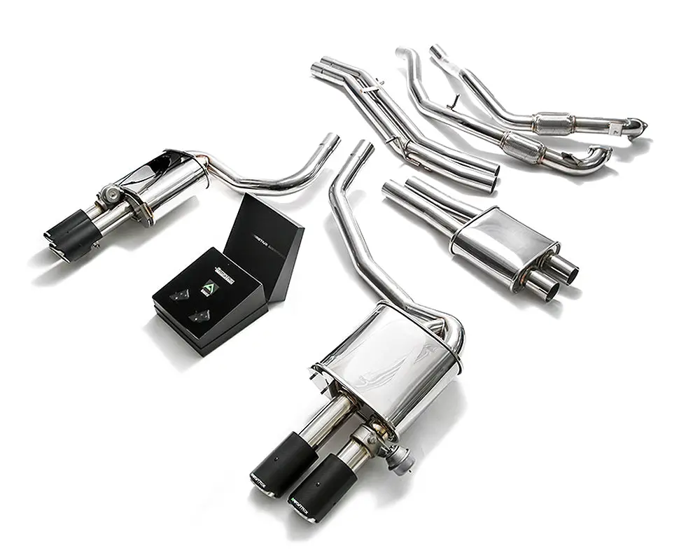Armytrix Stainless Steel Valvetronic Catback Exhaust System Quad Carbon Tips Audi S5 Coupe 3.0L V6 Turbo B9 2017-2020 1