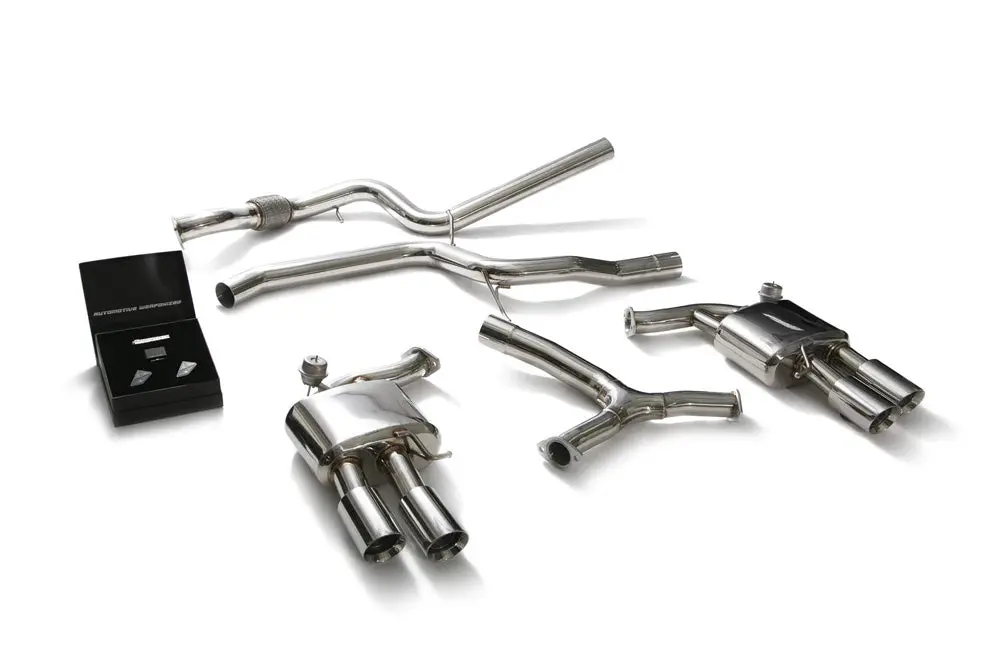 Armytrix Stainless Steel Valvetronic Catback Exhaust System Quad Chrome Silver Tips Audi A5 Coupe 2Wd B9 2016-2020 1