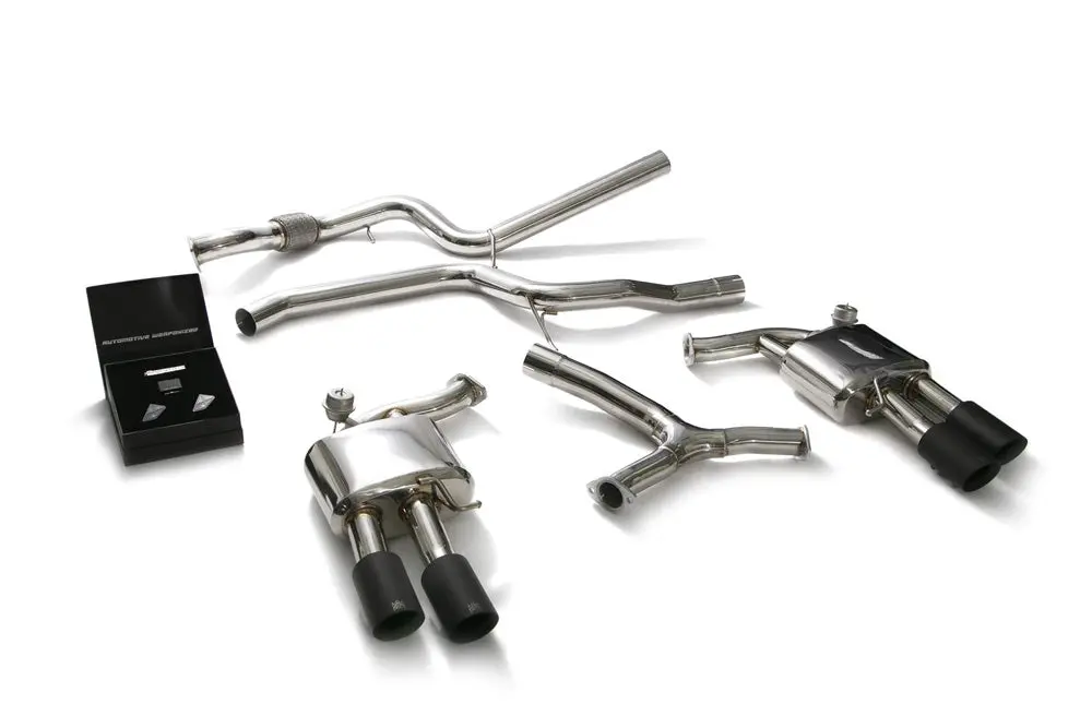 Armytrix Stainless Steel Valvetronic Catback Exhaust System Quad Matte Black Tips Audi A5 Coupe 2Wd B9 2016-2020 1