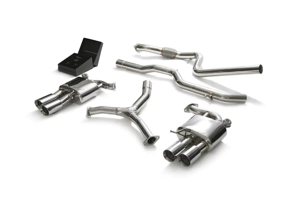 Armytrix Stainless Steel Valvetronic Catback Exhaust System Quad Chrome Silver Tips Audi A5 Coupe 4Wd B9 2016-2020 1