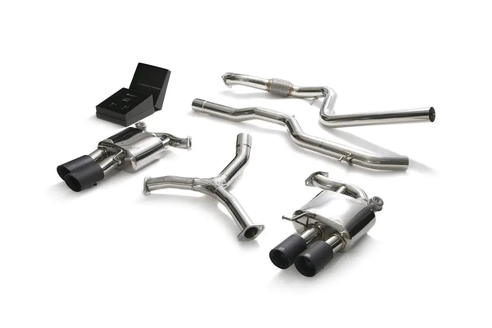 Armytrix Stainless Steel Valvetronic Catback Exhaust System Quad Matte Black Tips Audi A5 Coupe 4Wd B9 2016-2020 1