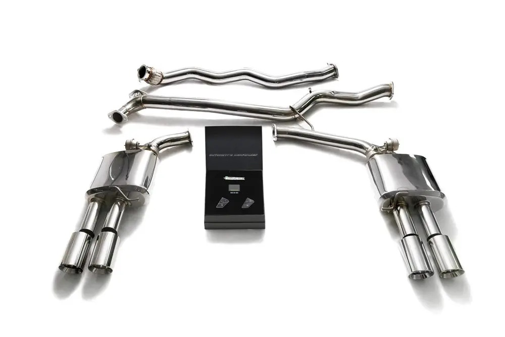 Armytrix Stainless Steel Valvetronic Catback Exhaust System Quad Chrome Coated Tips Audi A4 | A5 B8 2008-2020 1