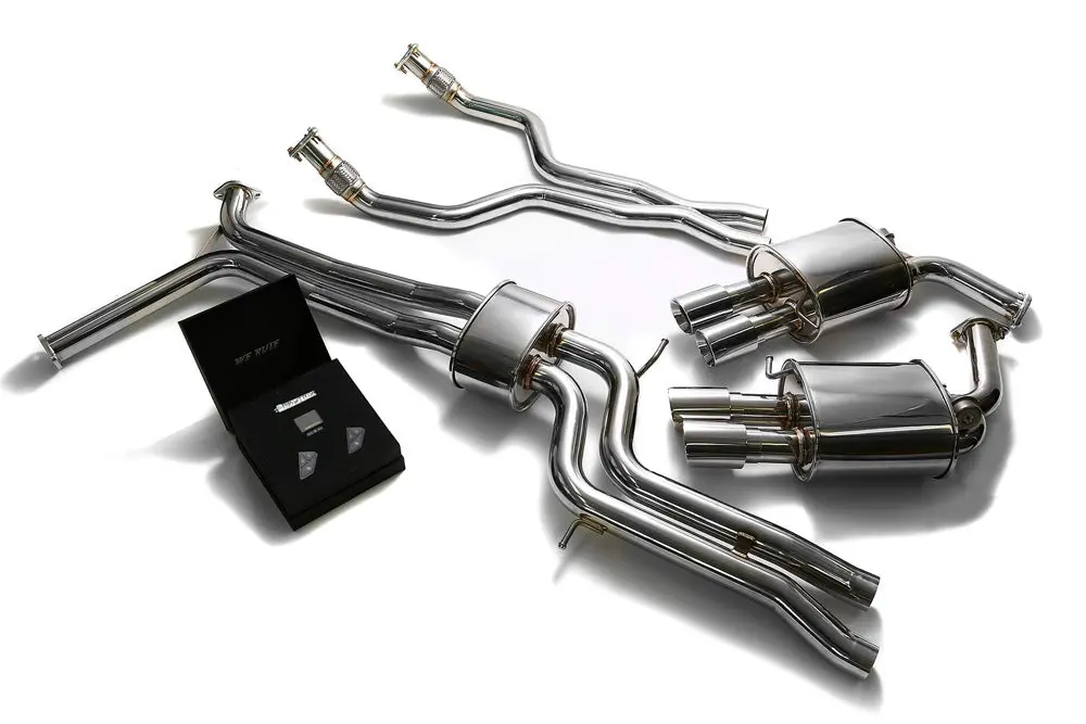 Armytrix Stainless Steel Valvetronic Catback Exhaust System Quad Chrome Coated Tips Audi A6 | A7 C7 3.0 Tfsi V6 2011-2020 1