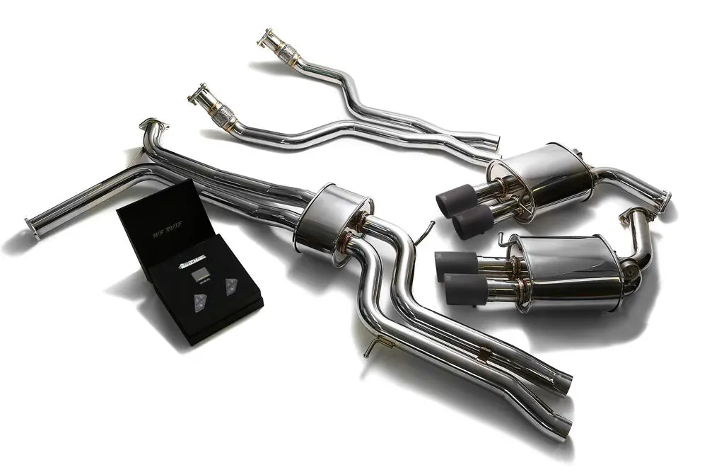 Armytrix Stainless Steel Valvetronic Catback Exhaust System Quad Matte Coated Tips Audi A6 | A7 C7 3.0 Tfsi V6 2011-2020 1