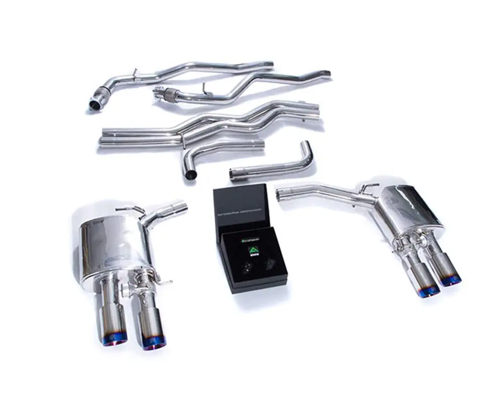 Armytrix Stainless Steel Valvetronic Exhaust System W/Quad Blue Coated Audi A7 C8 2018+ 1