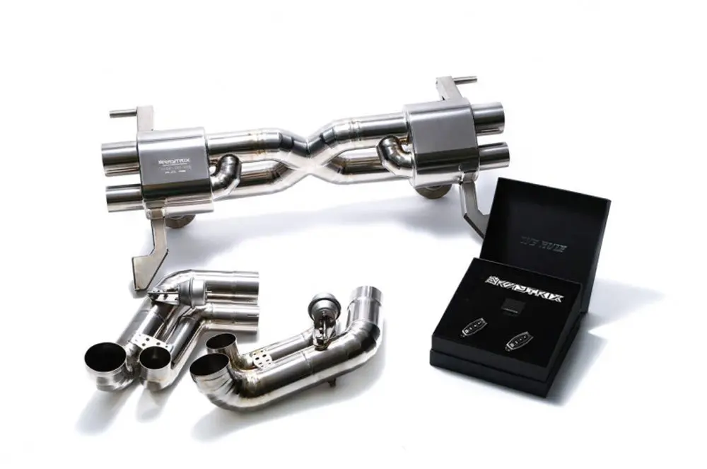 Armytrix Titanium Valvetronic Catback Exhaust System Dual Carbon Tips Audi R8 V10 Mki 2009-2012 1