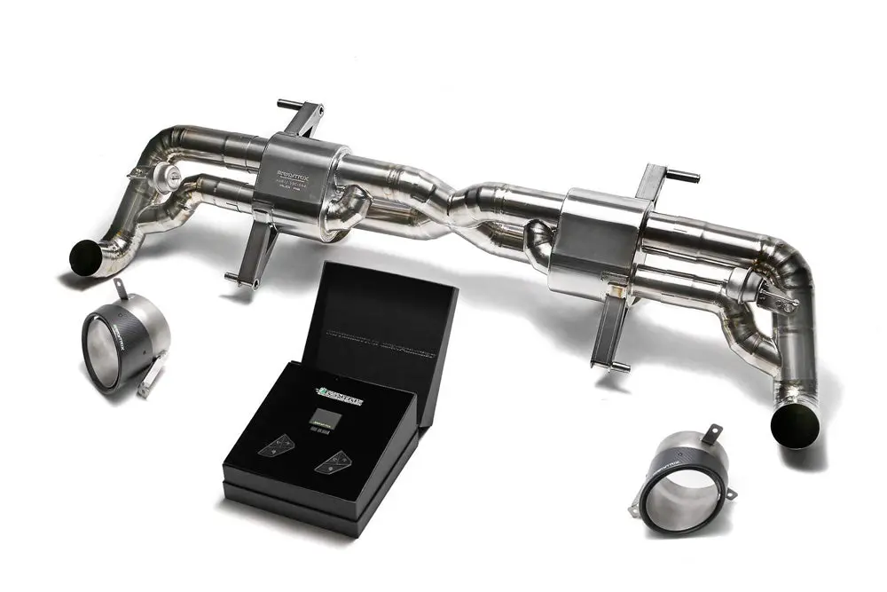 Armytrix Titanium Valvetronic Catback Exhaust System Dual Carbon Tips Audi R8 V10 Mki Facelift 2013-2015 1
