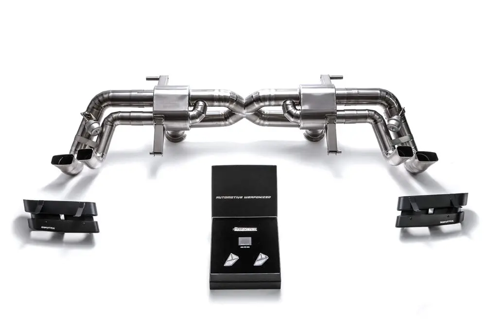 Armytrix Titanium Valvetronic Exhaust System Dual Carbon Tips Audi R8 V10 5.2L Fsi 2016-2020 1