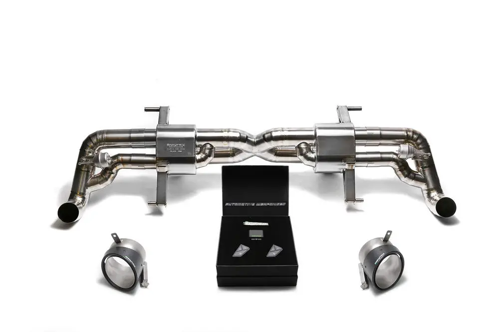 Armytrix Titanium Valvetronic Catback Exhaust System Dual Carbon Tips Audi R8 V8 Mki Facelift 2013-2015 1