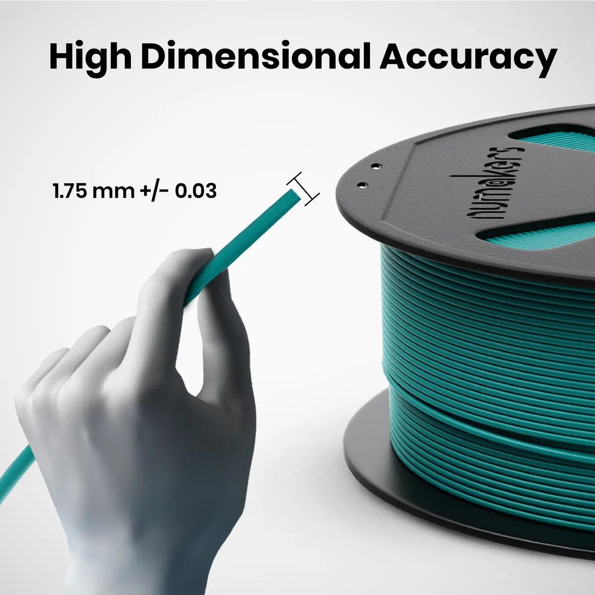 Numakers Pla+ Filament – Lagoon Blue – 1.75 Mm / 1 Kg 2