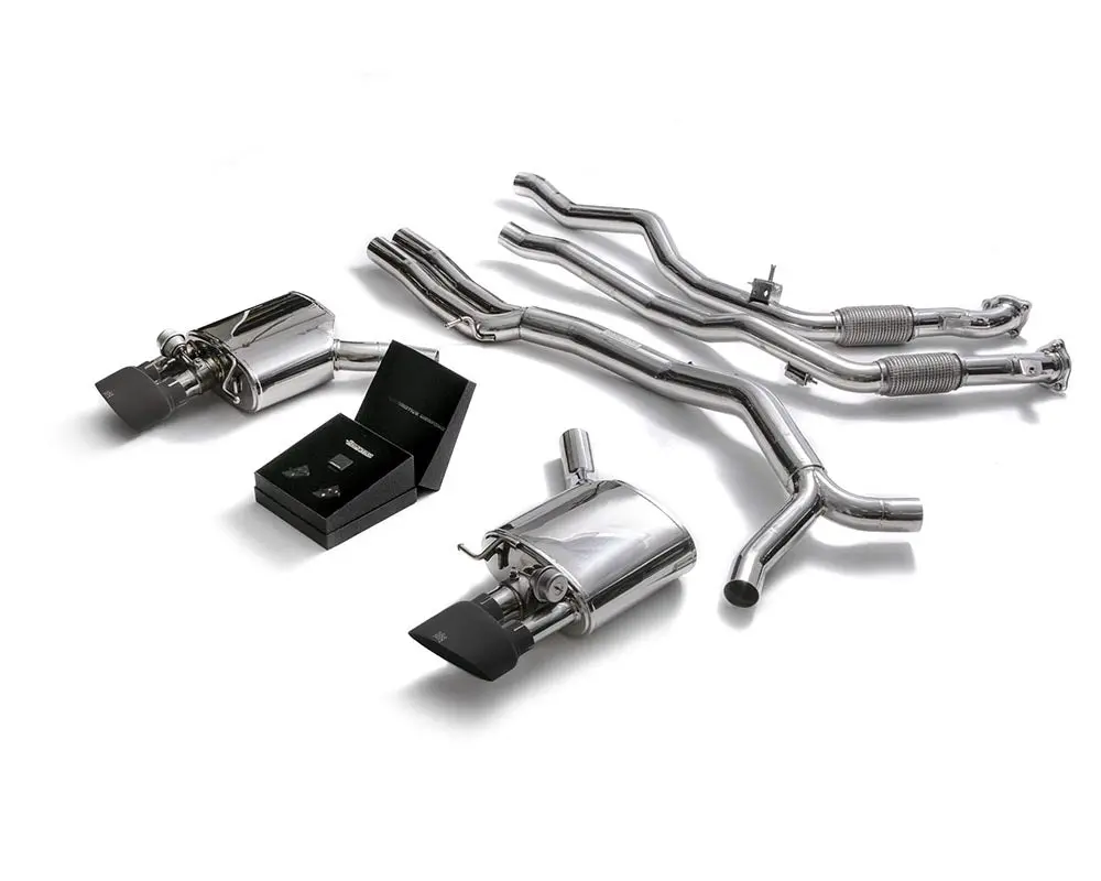 Armytrix Stainless Steel Valvetronic Hi-Flow Catback Exhaust System W/Dual Matte Black Tips Audi Rs4 | Rs5 B9 4D 2.9 V6 Turbo 2017-2020 1