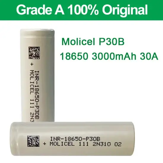 Molicel Inr-18650-P30b 3.6V 3000Mah 12C Li-Ion Battery 1