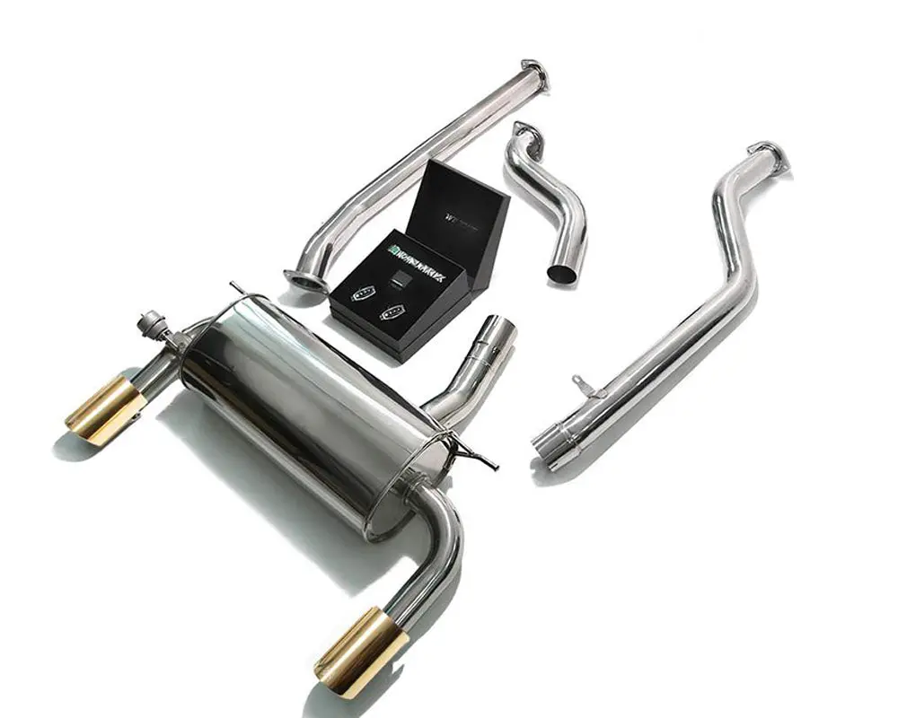 Armytrix Stainless Steel Valvetronic Catback Exhaust System Dual Gold Tips Bmw F34 320Gt | 330Gt 2.0 Turbo F34 2016-2019 1