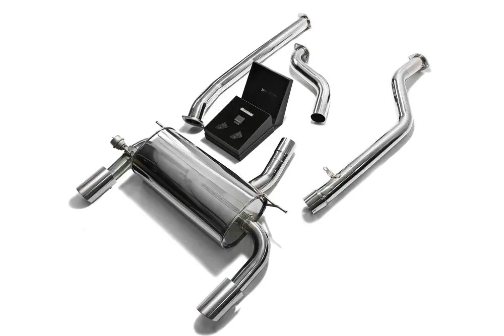 Armytrix Stainless Steel Valvetronic Catback Exhaust System Dual Chrome Silver Tips Bmw F34 320Gt| 330Gt 2.0 Turbo F34 2016-2019 1