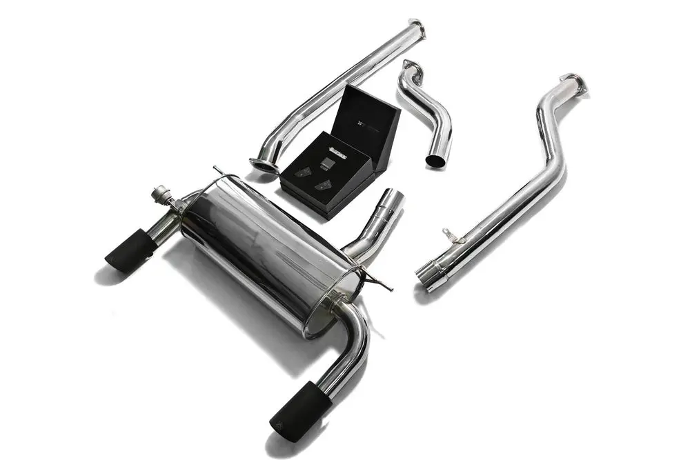 Armytrix Stainless Steel Valvetronic Catback Exhaust System Dual Matte Black Tips Bmw 3-Series | 4-Series F3x 2016-2020 1