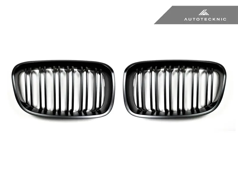 Autotecknic Dual-Slats Stealth Black Front Grille Set - F20 1-Series 1