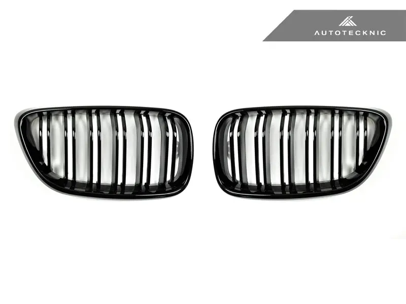 Autotecknic Dual-Slats Gloss Black Front Grille Set - F22 2-Series | F87 M2 1