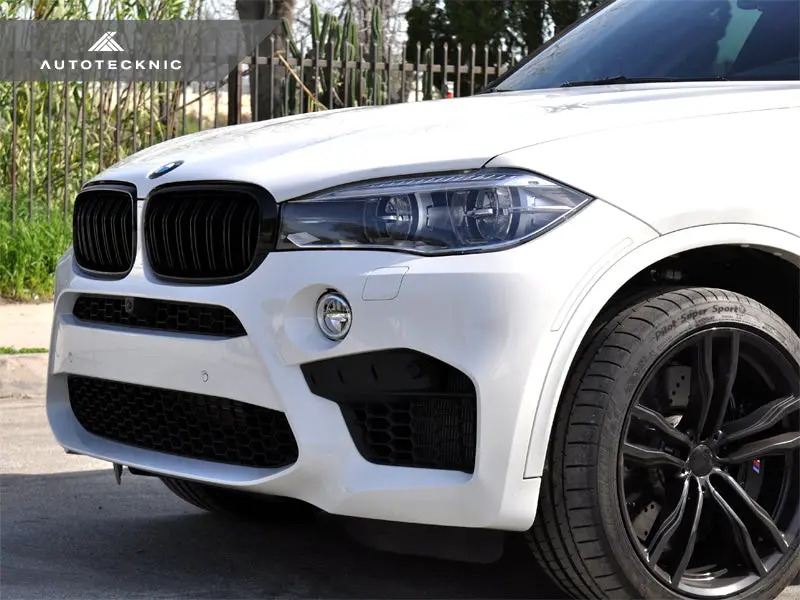 Autotecknic Dual-Slats Gloss Black Front Grille Set - F15 X5 | F85 X5m & F16 X6 | F86 X6m 3