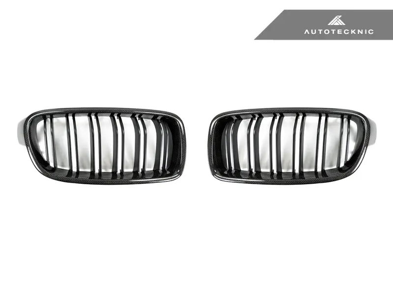 Autotecknic Dual-Slats Carbon Front Grille Set - F30 3-Series Sedan | F31 3-Series Wagon 1