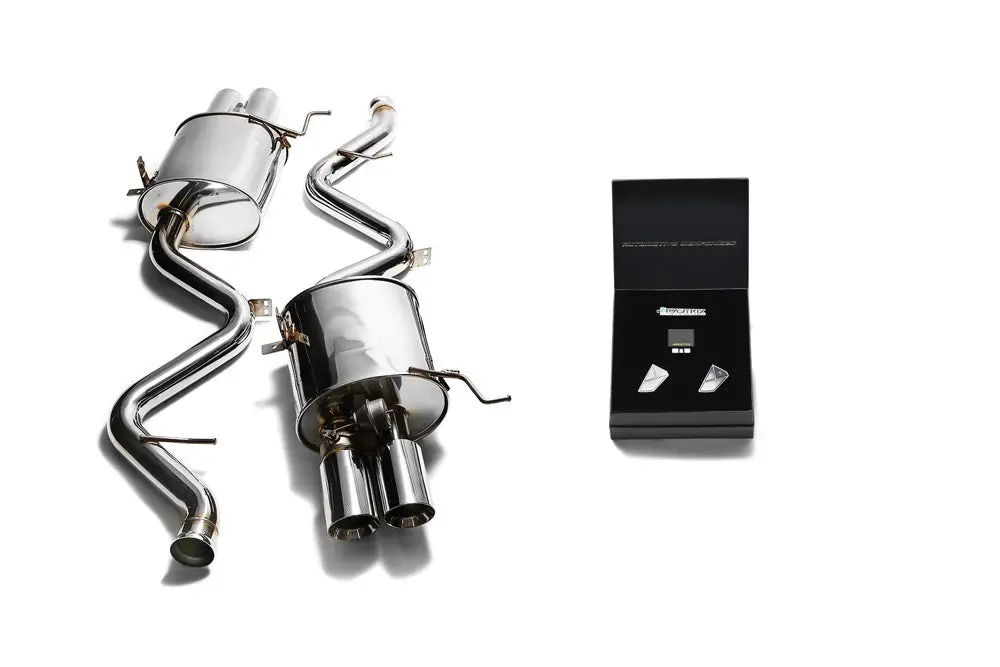Armytrix Stainless Steel Valvetronic Catback Exhaust System Quad Chrome Silver Tips Bmw M3 E9x 2008-2013 1