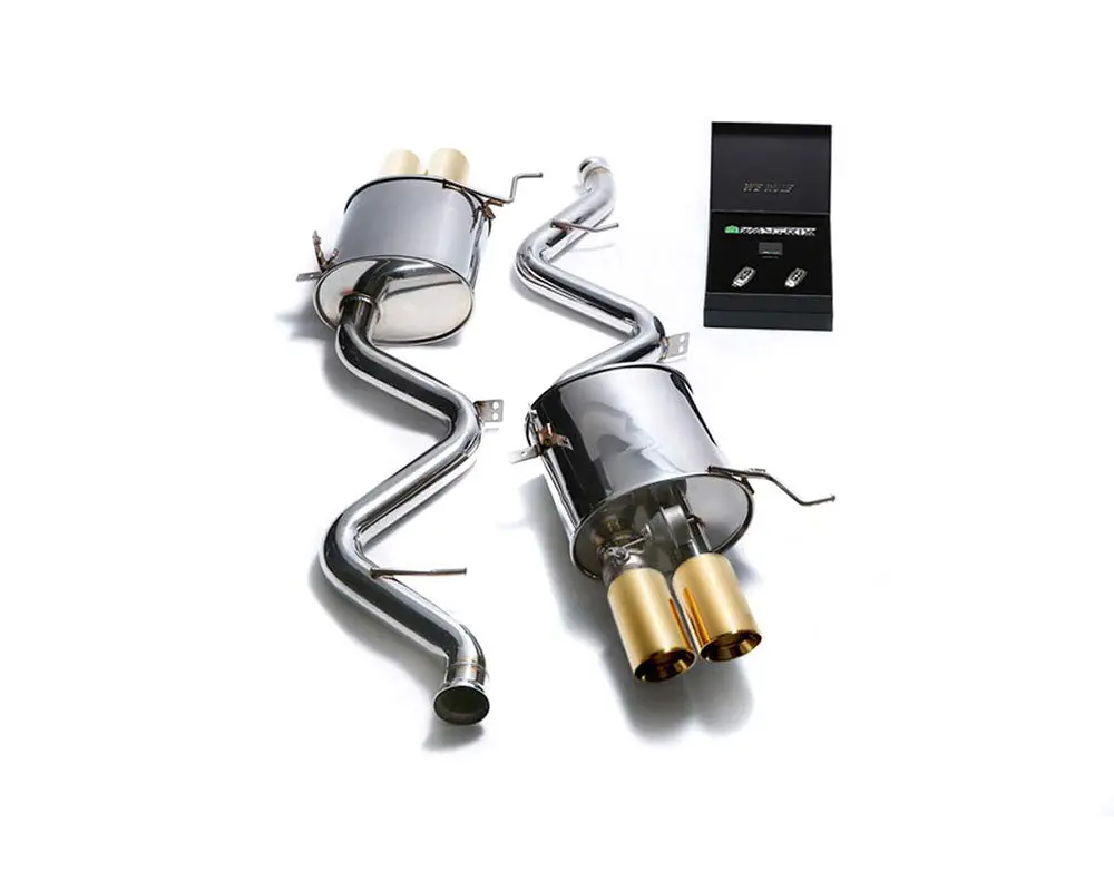 Armytrix Stainless Steel Valvetronic Catback Exhaust System Quad Gold Tips Bmw M3 E9x 2008-2013 1