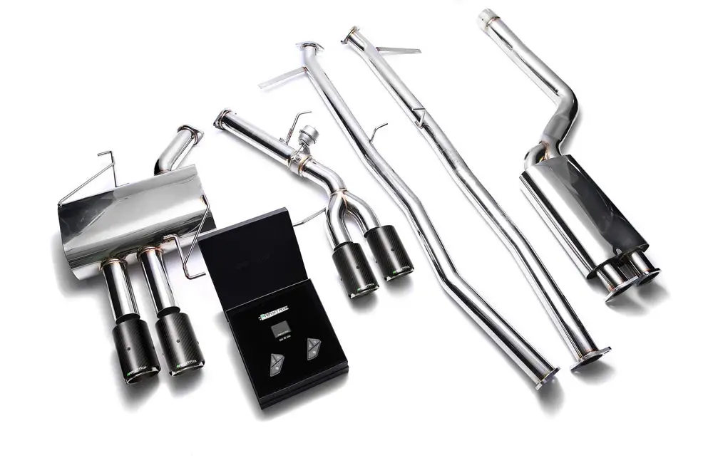 Armytrix Stainless Steel Valvetronic Catback Exhaust System Quad Carbon Tips Bmw 520I | 528I F10 N20b20 2011-2019 1