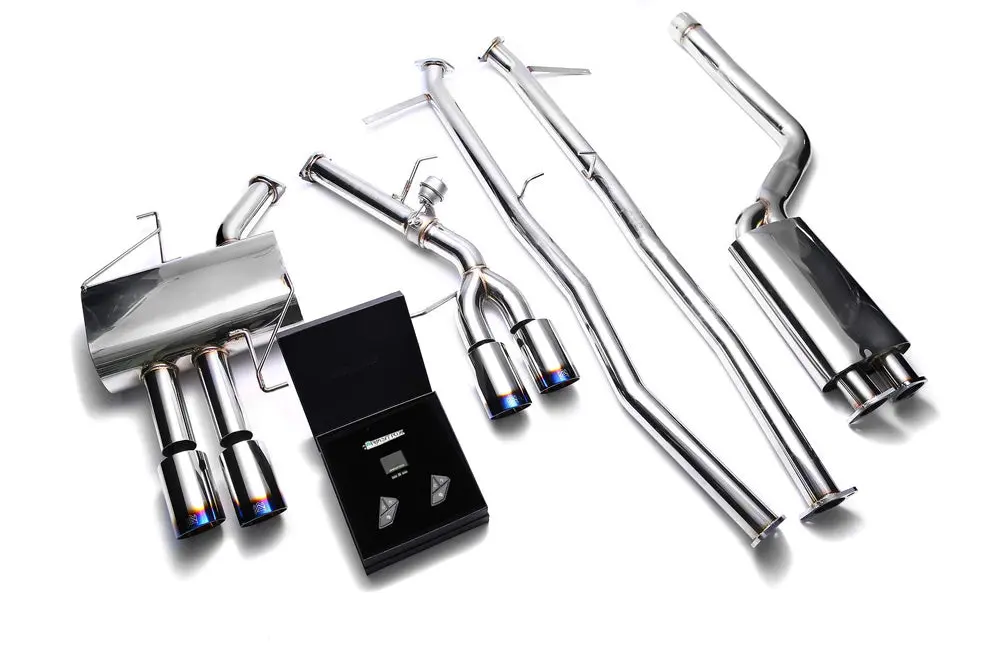Armytrix Stainless Steel Valvetronic Catback Exhaust System Quad Blue Coated Tips Bmw 520I | 528I F10 N20b20 2011-2019 1