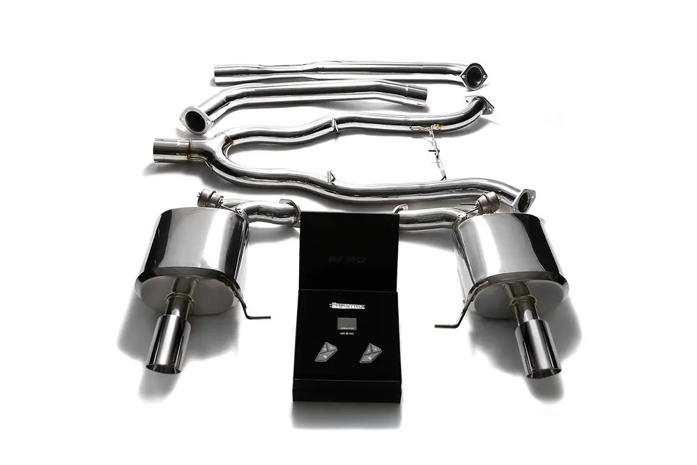 Armytrix Stainless Steel Valvetronic Catback Exhaust System Dual Carbon Tips Bmw 535I F10 Rwd 2011-2019 1