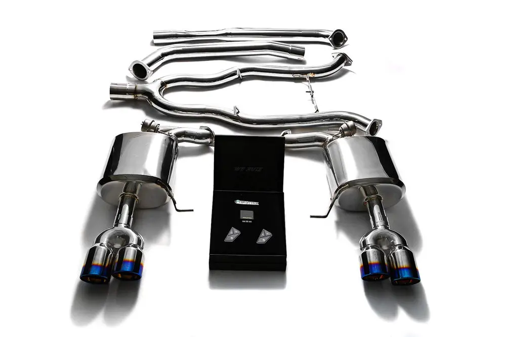 Armytrix Stainless Steel Valvetronic Catback Exhaust System Quad Blue Coated Tips Bmw 535I F10 Rwd 2011-2019 1