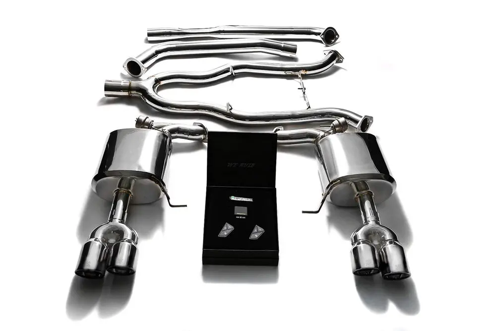 Armytrix Stainless Steel Valvetronic Catback Exhaust System Quad Chrome Silver Tips Bmw 535I F10 Rwd 2011-2019 1