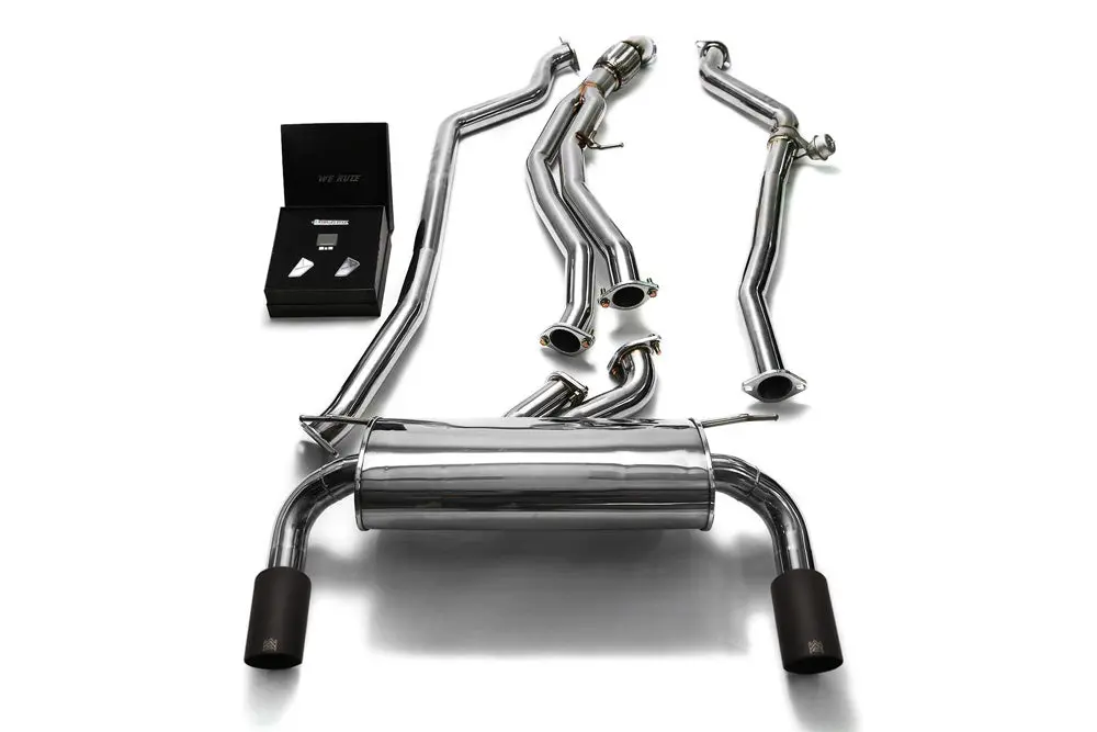 Armytrix Stainless Steel Valvetronic Catback Exhaust System Dual Matte Black Tips Bmw M135i | M235i F2x 2012-2015 1